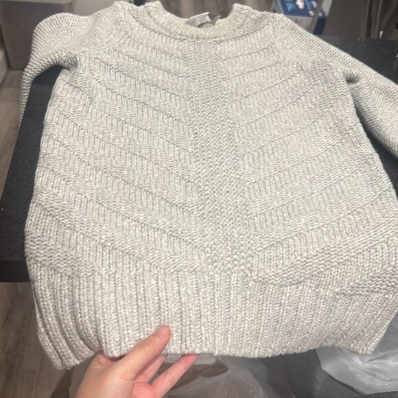 A.L.C. Crewneck Chunky Knit Pullover Sweater Gray Womens EUC Size Small - Picture 6 of 7